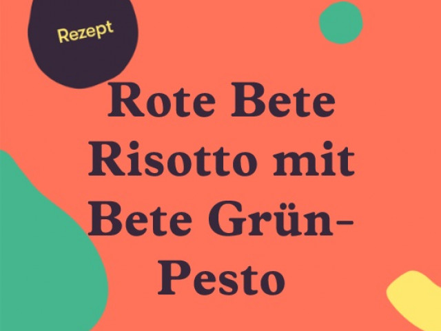 Rote Bete Risotto mit Bete Grünpesto