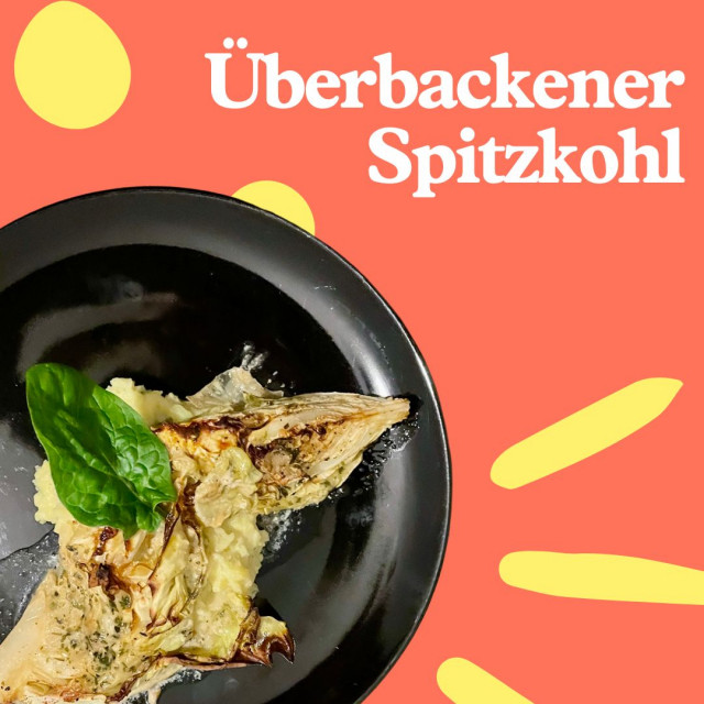 Überbackener Spitzkohl