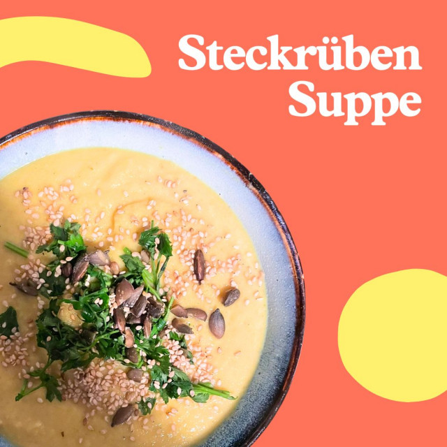 Cremige Steckrüben Suppe mit Blumenkohl